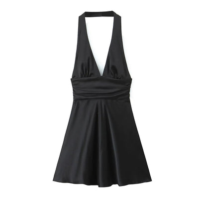 Satin Halter Dress